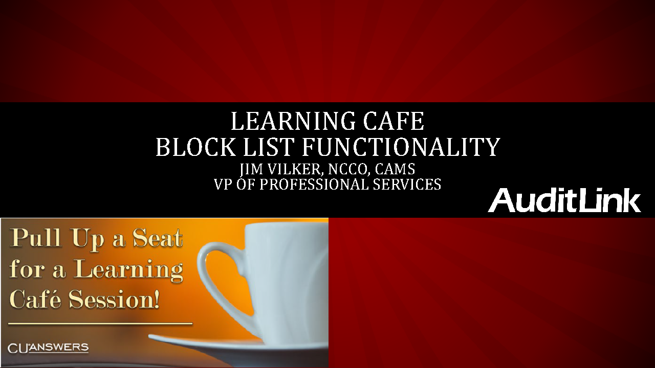 Learning Cafe Block List Functionality